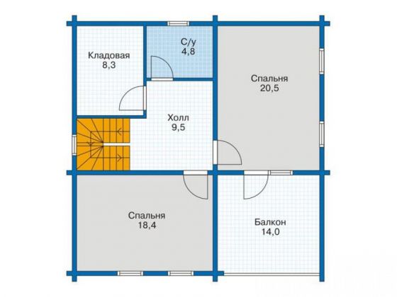 Базовые планировки Дом из клееного бруса Ирвинг 2